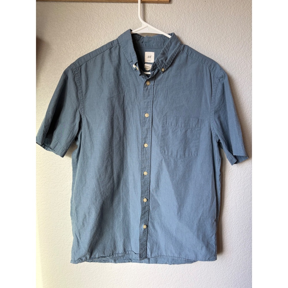 H&M Short Sleeve Button Down Shirt Regular Fit